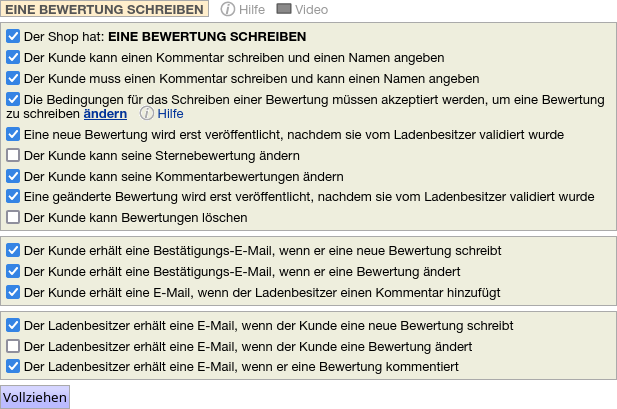 EINE BEWERTUNG SCHREIBEN